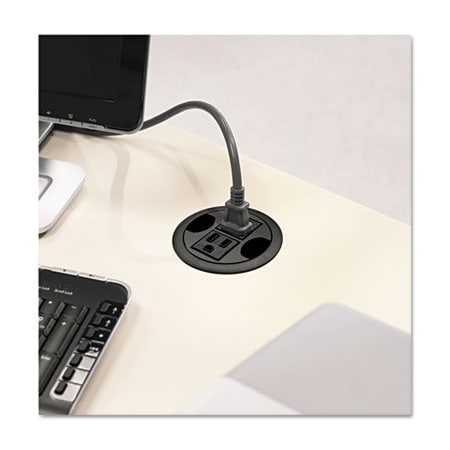 Hon HON, Ac Power Hub, 3in Diameter, Black GRMTACX